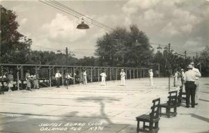 Cook 1940s Orlando Florida Shuffle Board Club RPPC real photo postcard 10589