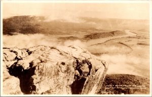 Real Photo PC Point Rock Above the Clouds Lookout Mountain Chattanooga Tennessee