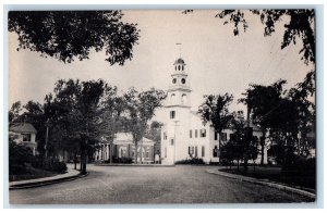 c1940's Public Library & Unitarian Church, Kennebunk Maine ME Unposted Postcard 