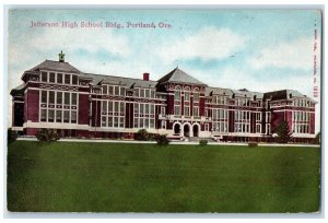 1912 Jefferson High School Building Exterior Portland Oregon OR Posted Postcard