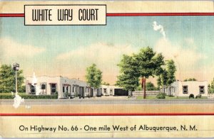 White Way Auto Court Albuquerque New Mexico Postcard