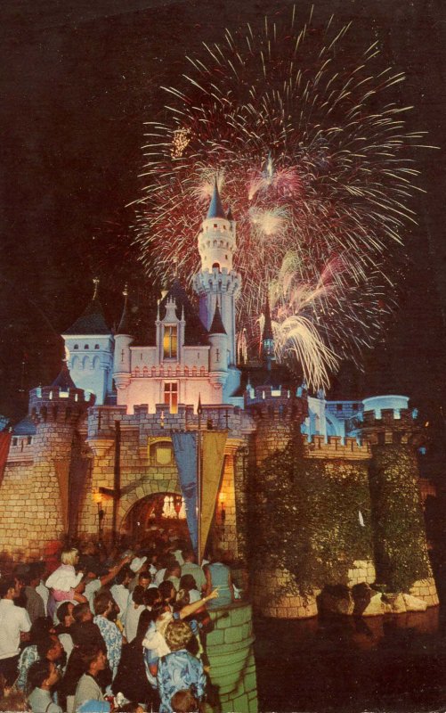 CA - Anaheim. Disneyland. Disneyland Castle, Fireworks