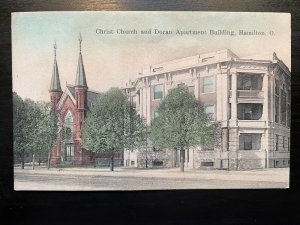 Vintage Postcard 1908-1915 Christ Church Doran Apartments, Hamilton Ohio (OH)