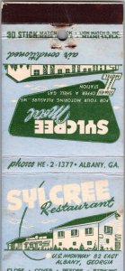 Matchbook Cover - Sylcree Restaurant Albany GA Georgia 30 Strike MB175