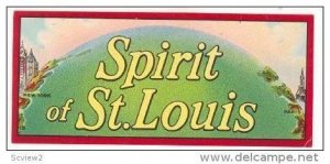 Label  SPRIT of St Louis, New York & Paris, 1920s