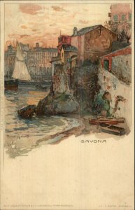 M. Wielandt Art E. Nister Postcard c1900 Lithograph - SAVONA ITALY