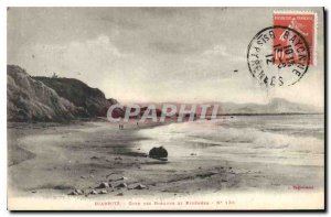 Old Postcard Biarritz Cote des Basques and Pyrenees