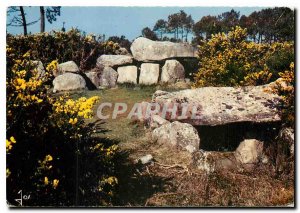 Postcard Modern Colors in Brittany megalithic monuments Mane Kerioned near Ca...