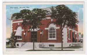 Post Office Baraboo Wisconsin 1920c postcard