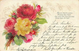 MÖGE das GLÜCK DIR VERSTEHEN WIE DIESER ROSENPRACHT-1901 SWITZERLAND POSTCARD