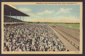 Parading to Post,Narragansee Race Track,Pawtucket, Postcard 