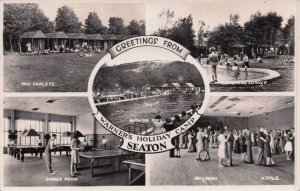 Warners Holiday Camp Seaton Devon Chalets Ballroom Pool Old Postcard