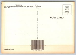 Cowboys  Texas Chili Recipe     Postcard