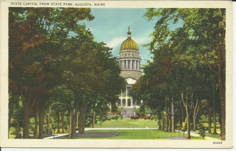 Augusta, Maine, State Capitol From State Park