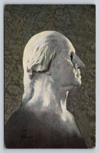 Reproduction of Houdon Bust of George Washington Vintage Postcard 1705