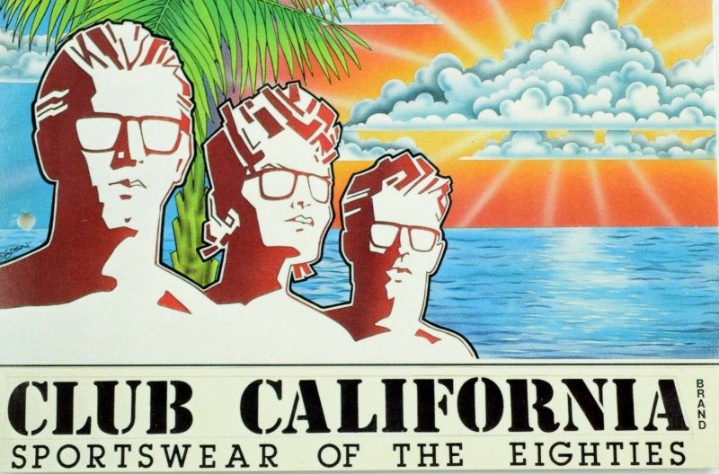 Scarce 1980's Original Club California Brand Sportswear Vintage Postcard &A