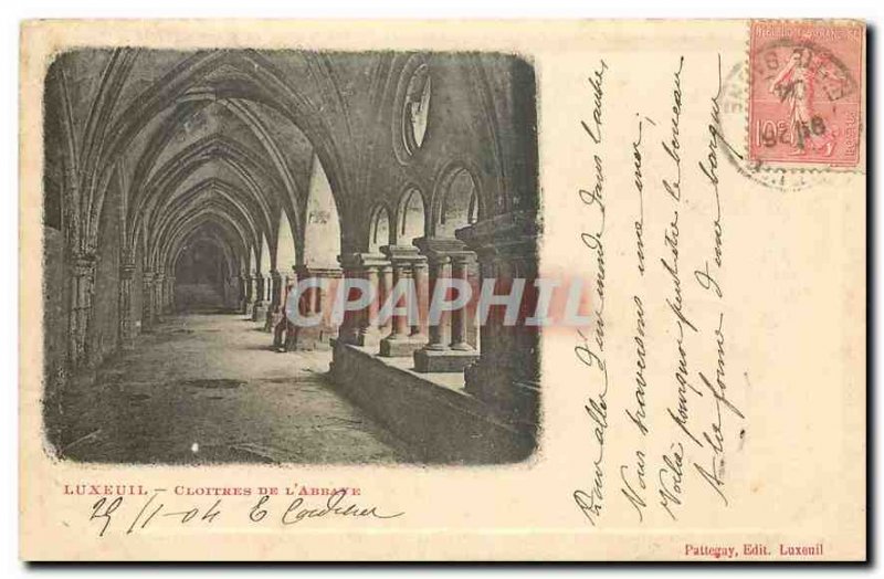 Old Postcard Luxeuil Abbey Cloisters