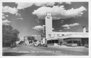 RPPC SONOMA INN Winnemucca, Nevada Roadside c1950s Vintage Photo Postcard