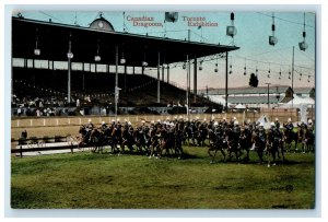c1910 Horses Scene, Canadian Dragoons Toronto Exhibition Unposted Postcard