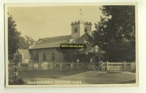 cu1154 - Totteridge Church , Hertfordshire - postcard