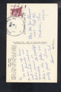 GREETINGS FROM NEW JERSEY STATE MAP VINTAGE POSTCARD