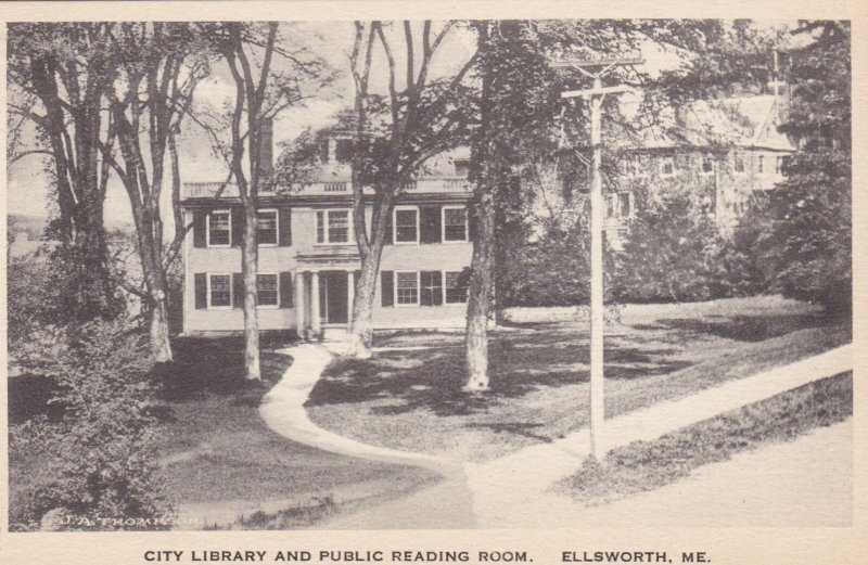 Maine Ellsworth City Library & Public Reading Room Albertype sk2100