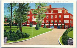 Postcard - Haywood County Hospital, Waynesville, North Carolina