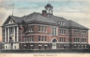 Ohio Postcard c1910 SWANTON High School Building