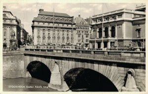 Sweden Stockholm Gustav Adolf Torg RPPC 06.62