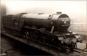 Real Photo Postcard L.N.E.R. Railroad Train Engine 2747