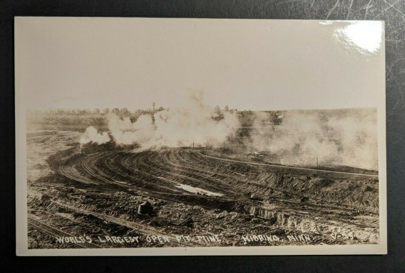 Mint Vintage Worlds Largest Open Pit Mine Hibbing Minnesota Real Photo Postcard  
