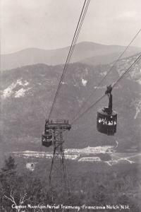 US Postcard 1952 Cannon Mountain Aerial Tramway Franconia Notch NH  SC #804