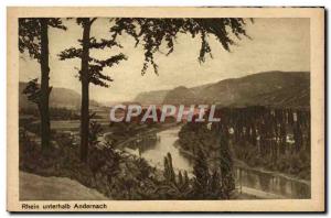 Old Postcard unterhalb Rhein Andernach