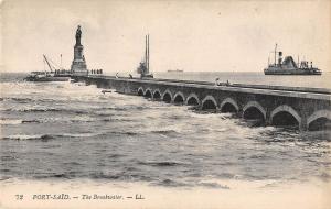 uk33390 the breakwater port said real photo  egypt