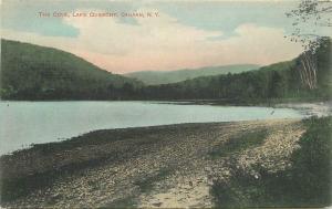 Canaan New York Cove Lake Queechy 1909 Gillet hand colored postcard 10622