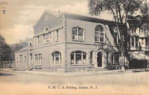 Summit New Jersey YMCA Building Street View Antique Postcard K86141