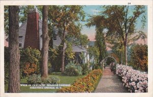 New York Saratoga Springs Walk In Chauncey Olcott's Gardens Curteich