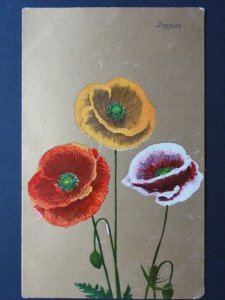 Poppy Postcard: POPPIES c1908 by Valentine's - Inc Donation to R.B.L.