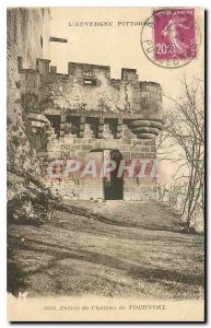 Old Postcard Auvergne Picturesque Entree du Chateau de Tournoel