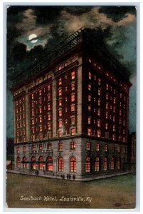 1908 Seelbach Hotel & Restaurant At Night Building Louisville Kentucky Postcard