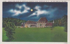 North Carolina Asheville Night Time Scene Of Asheville Country Club In the La...