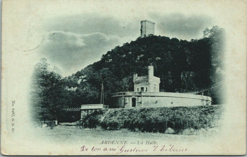 Belgium Ardenne La Halte Castle Vintage Postcard 03.76