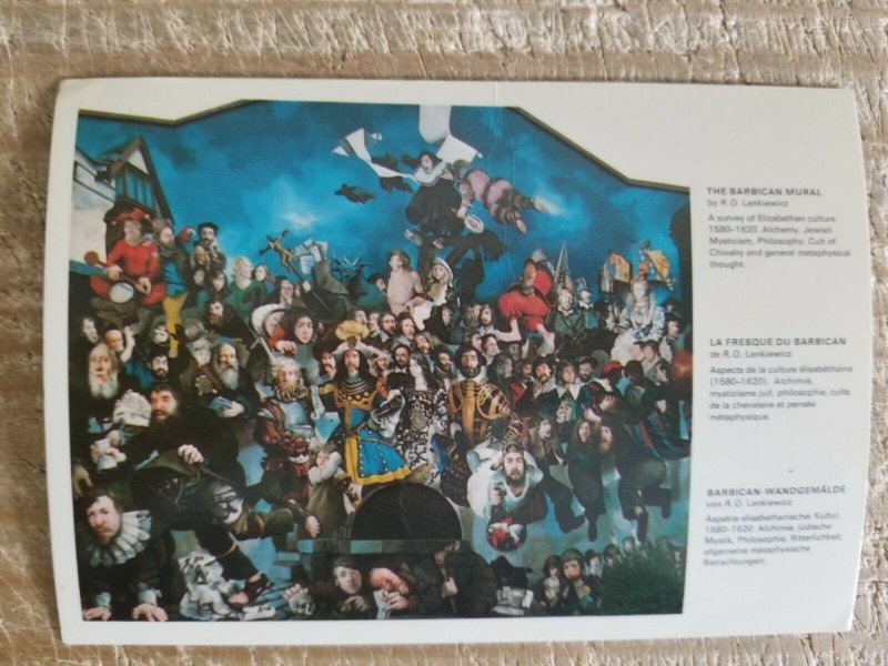 THE BARBARICAN MURAL BY R O LENKIEWICZ.VTG ART POSTCARD*P12