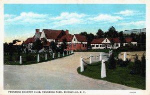 USA North Carolina Reidsville Pennrose Country Club Vintage Postcard C345