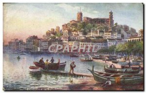 Old Postcard Cannes Mount Knight And The Port