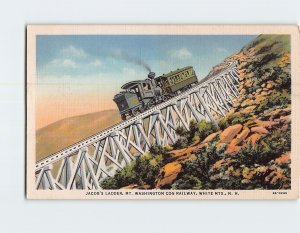 Postcard Jacob's Ladder, Mt. Washington Cog Railway, White Mountains, N. H.