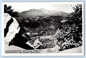 Blowing Rock North Carolina NC Postcard RPPC Photo Grandfather Mountain Seen