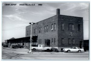 c1980 C&NW Sioux Falls South Dakota SD Train Depot Station RPPC Photo Postcard