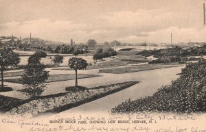 Vintage Postcard 1905 Branch Brook Park Showing New Bridge Newark New Jersey NJ