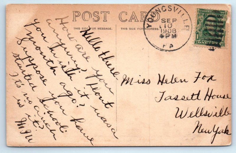 YOUNGSVILLE, Pennsylvania PA ~ SCHOOLS Warren County 1908  Postcard 